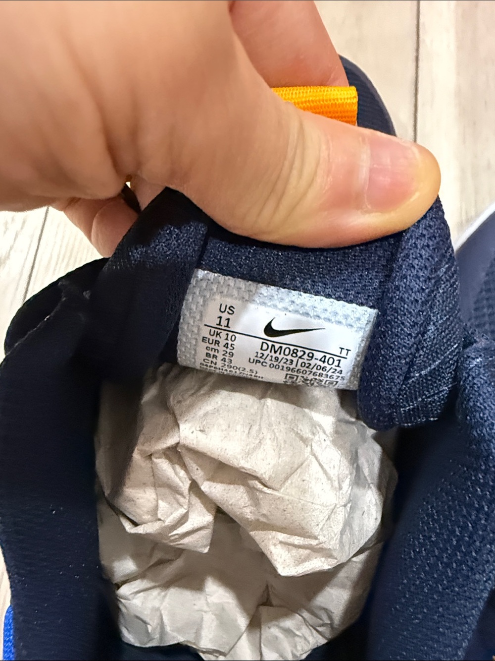 Nike Navy & Royal Blue Athletic Sneakers with White Swoosh - Picture 5 of 8
